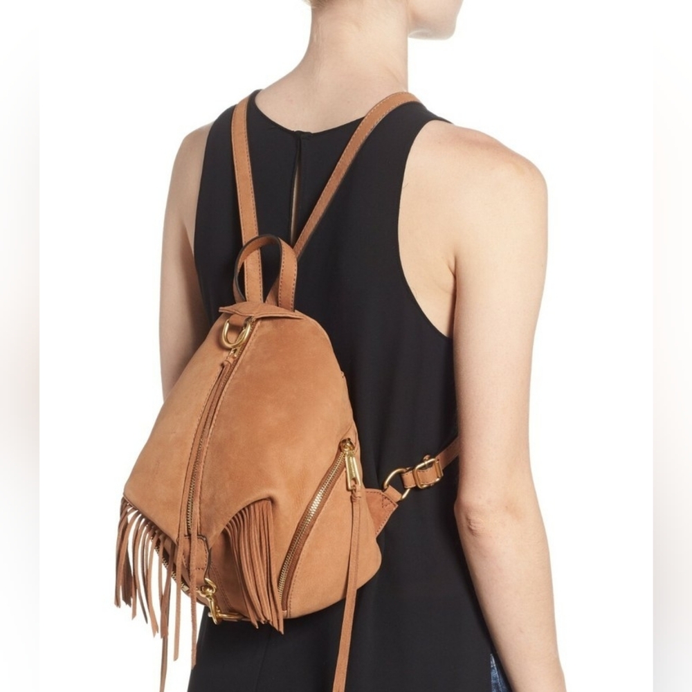 Almond Colored Leather Rebecca Minkoff Julian‎ Nubuck Backpack